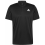  HF1813 Adidas Men's Club Henley Tennis Polo (Black)