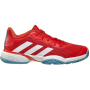 HP9696 Adidas Juniors Barricade Tennis Shoes (Better Scarlet/Cloud White/Preloved Red)