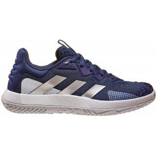 HQ8440 Adidas Men's SoleMatch Control Tennis Shoes (Team Navy Blue/Matte Silver/Cloud White)