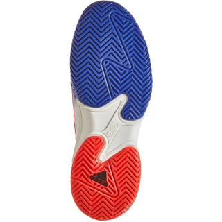 HQ8917 Adidas Men's Barricade Tennis Shoes (Lucid Blue/Core Black/Solar Red)