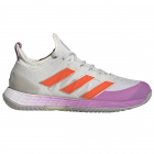 Adidas Women’s Adizero Ubersonic 4 Tennis Shoes (Crystal White/Impact Orange/Semi Pulse Lilac) -