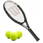 Wilson Hyper Hammer 5.3 Tennis Racquet Bundled w 3 Tennis Balls -