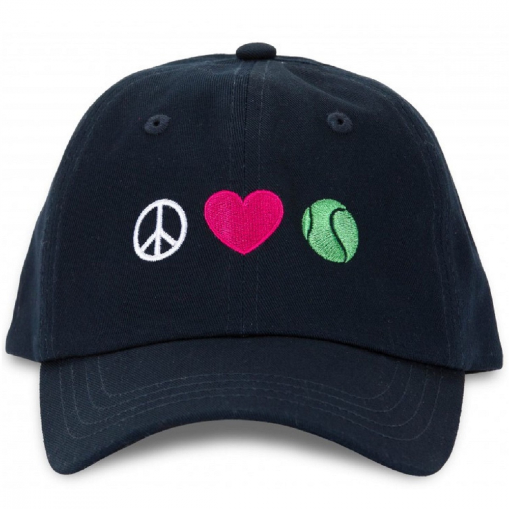KH241 Ame & Lulu Kids Camper Tennis Hat (Peace Love Tennis)