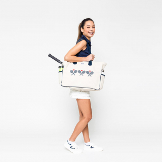 LACB208 Ame & Lulu Love All Tennis Court Bag (Crossed Racquets)