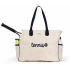 Ame & Lulu Love All Tennis Court Bag (Tennis Stitched Natural) -