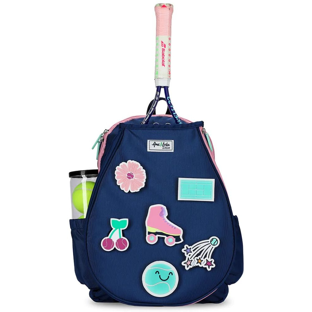 LPTBP233 Ame & Lulu Little Love Patches Tennis Backpack (Retro Vibes)