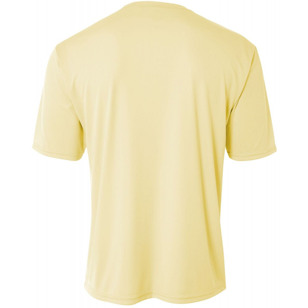 N3142-LYL A4 Men's Performance Crew Shirt (Light Yellow)