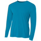 A4 Men’s Performance Long Sleeve Crew (Electric Blue) -