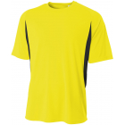 A4 Men’s Performance Color Block Crew Shirt (Safety Yellow) -