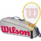 Wilson US Open Junior Tennis Racquet + 3pk Bag (Grey/Red) -