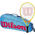 Wilson US Open Junior Tennis Racquet + 3pk Bag (Blue/Orange) -