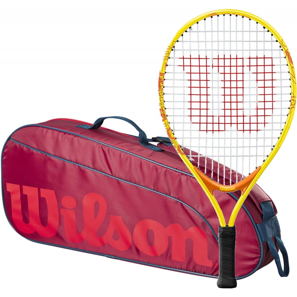OpenJr-WR8023903001U Wilson US Open Junior Tennis Racquet + 3pk Bag (Red/Infrared)