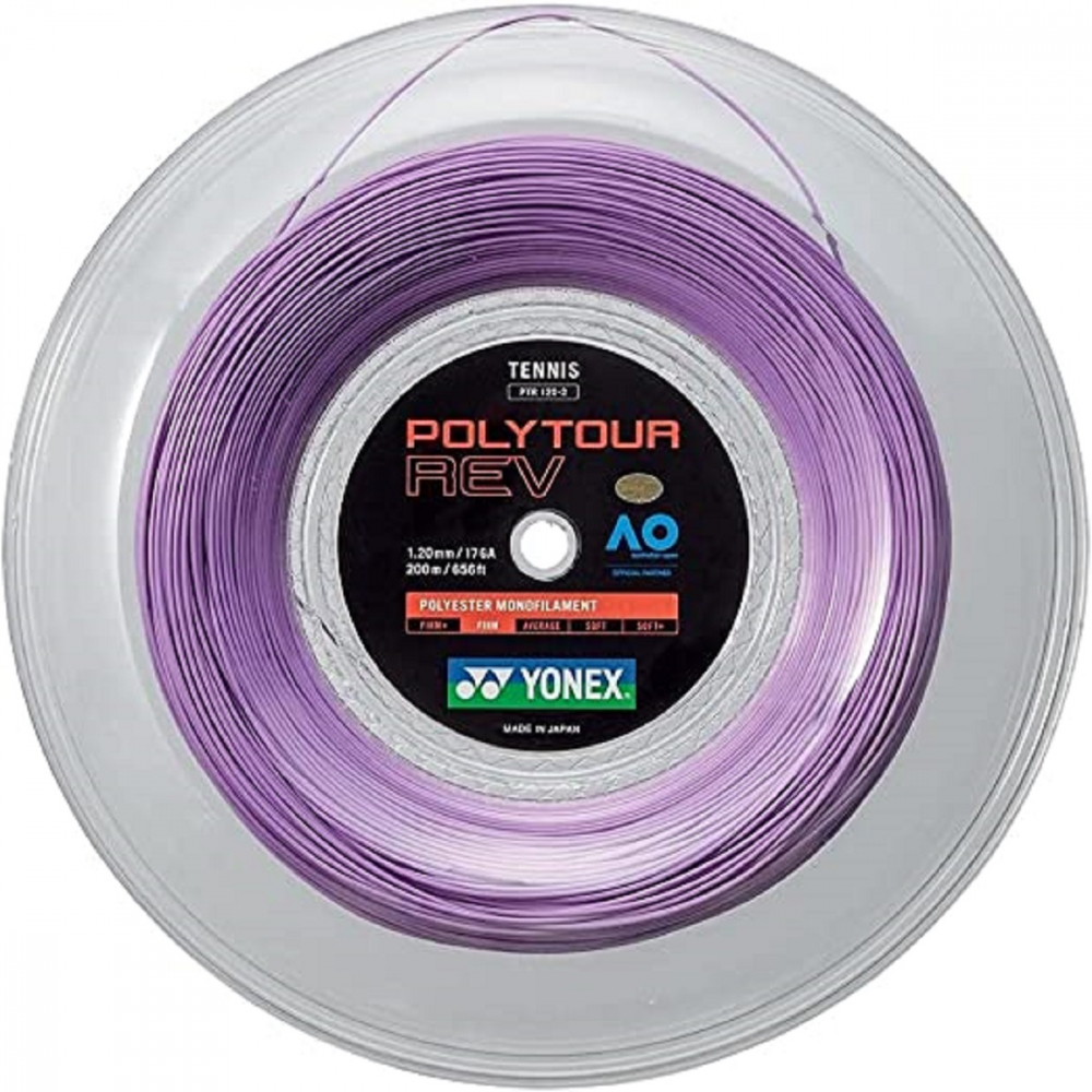 PTGRV130 Yonex POLYTOUR  Rev 16g Tennis String - Purple