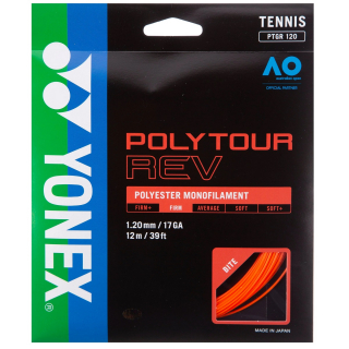 PTGRV120 Yonex POYTOUR  Rev 17g Tennis String (Set) - Orange