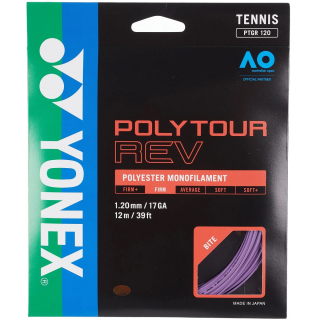 PTGRV120 Yonex POLYTOUR  Rev 17g Tennis String (Set) - Purple