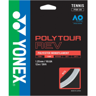 PTGRV125W Yonex Poly Tour Rev 125 Tennis String (White)