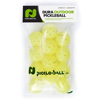 Pickle-Ball Dura Fast 40 Yellow Outdoor Pickleball Balls (12 Pack)