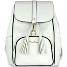 NiceAces Women’s SARA Handmade Vegan Leather Tennis Backpack (White) -