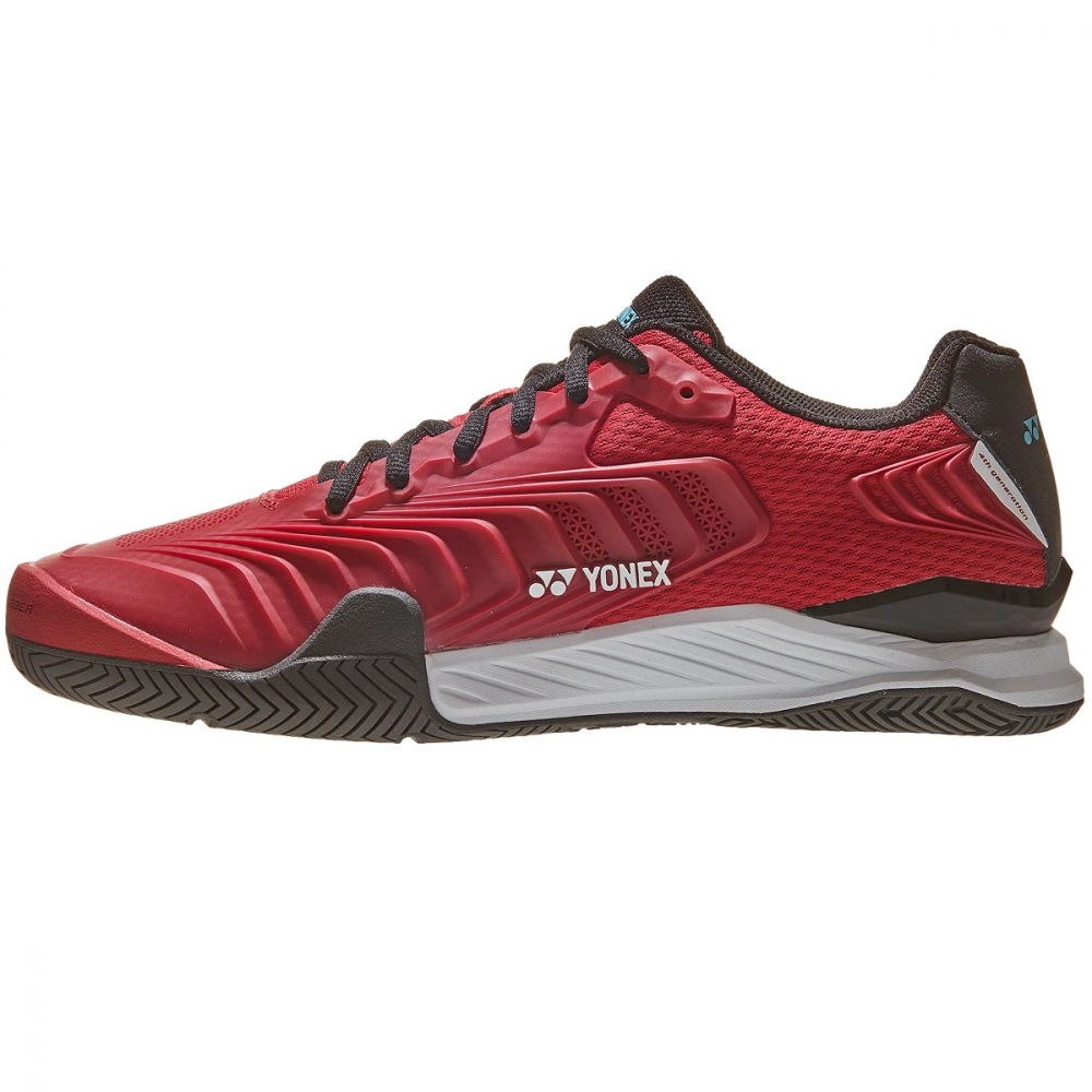 STE4WR Yonex Men's Power Cushion Eclipsion 4 Tennis Shoes (White/Red)  - Left