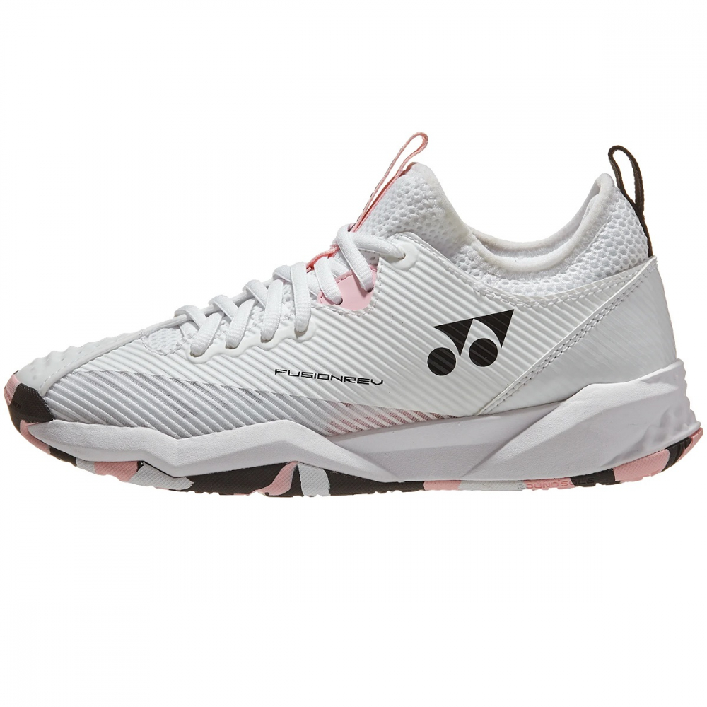 STFR4LWPK Yonex Women's FusionRev 4 Tennis Shoes (White/Pink) - Left