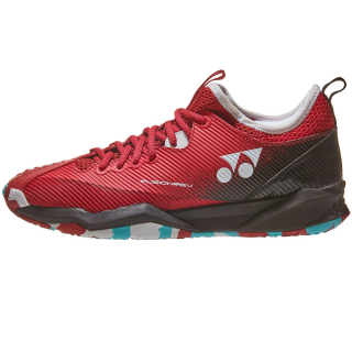 STFR4RBK Yonex Men's FusionRev 4 Tennis Shoes (Red/Black) - Left
