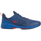 Yonex Men’s Power Cushion Sonicage 3 Clay Court Tennis Shoes (Navy/Red) -