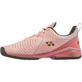 STS3LPB Yonex Women's Power Cushion Sonicage 3 Tennis Shoes (Pink Beige)
