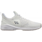 Yonex Women’s Power Cushion Sonicage 3 Tennis Shoes (White/Silver) -