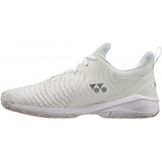 STS3LWSI Yonex Women's Power Cushion Sonicage 3 Tennis Shoes (White/Silver)