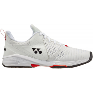 STS3WR Yonex Men's Power Cushion Sonicage 3 Tennis Shoes (White/Red)