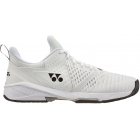 Yonex Men’s Power Cushion Sonicage 3 Wide Tennis Shoes (White/Black) -