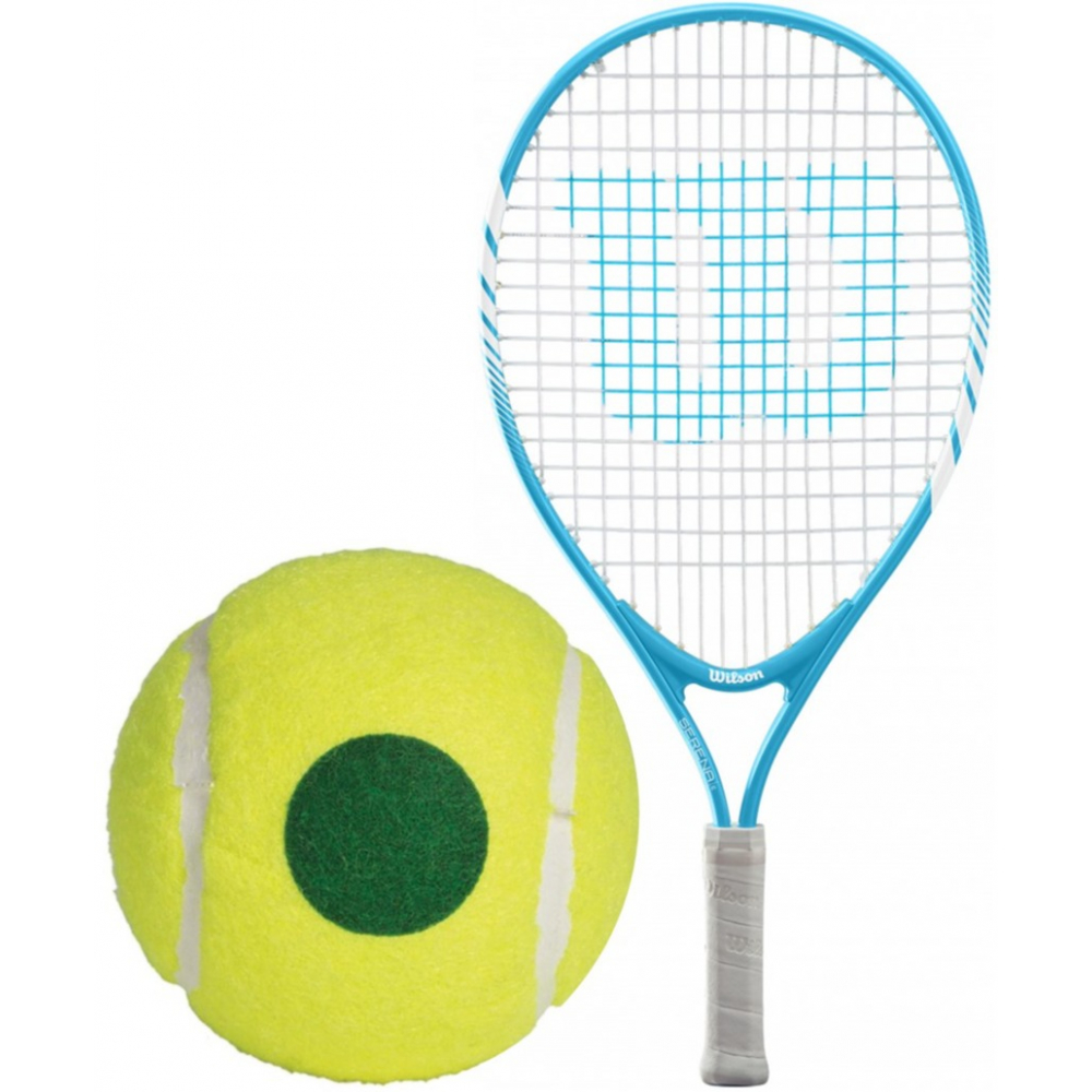 SerenaJr-GreenDot Wilson Serena Junior Tennis Racquet bundled w 3 Green Dot Tennis Balls a