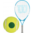 Wilson Serena Junior Tennis Racquet bundled w 3 Green Dot Tennis Balls -