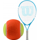 Wilson Serena Junior Tennis Racquet bundled w 3 Orange Tennis Balls -
