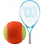 SerenaJr-OrangeBalls Wilson Serena Junior Tennis Racquet bundled w 3 Orange Tennis Balls a