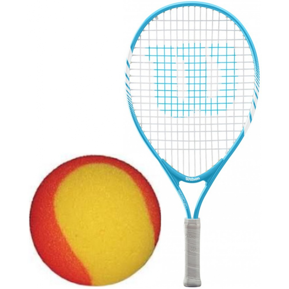SerenaJr-RedFoam Wilson Serena Junior Tennis Racquet bundled w 3 Red Foam Tennis Balls a