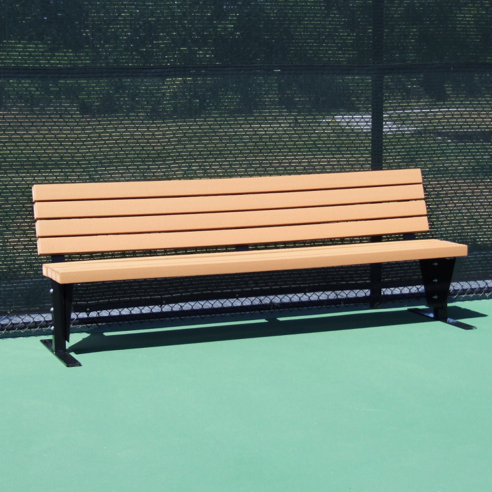 SunTrends Court Bench with Backrest