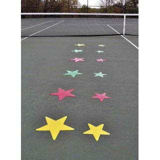 TAST6 Stars Tennis Court Shapes for Drill Practice (Set of 6)
