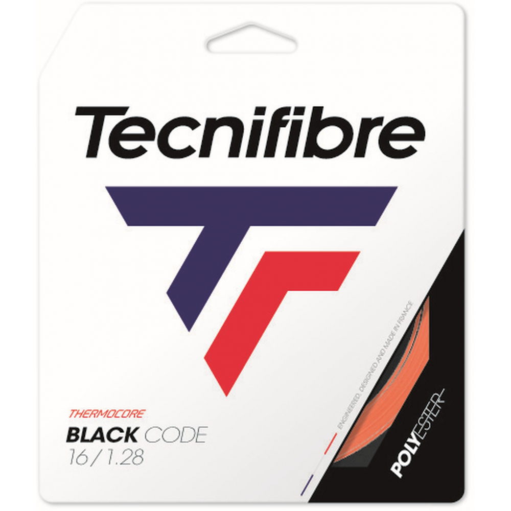 TFBC16-FIRE Tecnifibre Black Code Fire 16g Tennis String (Set)