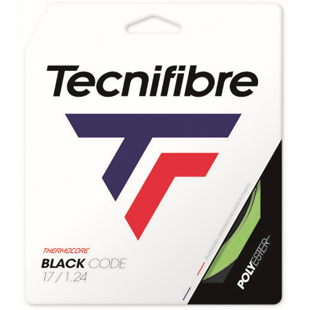 TFBC17-LIME Tecnifibre Black Code Lime 17g Tennis String (Set)