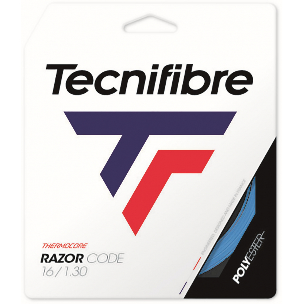 TFRCB-16 Tecnifibre Razor Code Blue 16g Tennis String (Set)