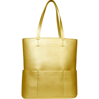 TOTE-G - SportsChic Women's Vegan Maxi Tennis Tote Bag (Gold)