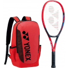 Yonex Junior VCore 7th Generation Scarlet Tennis Racquet Bundled with a Yonex Team Backpack (Red) -