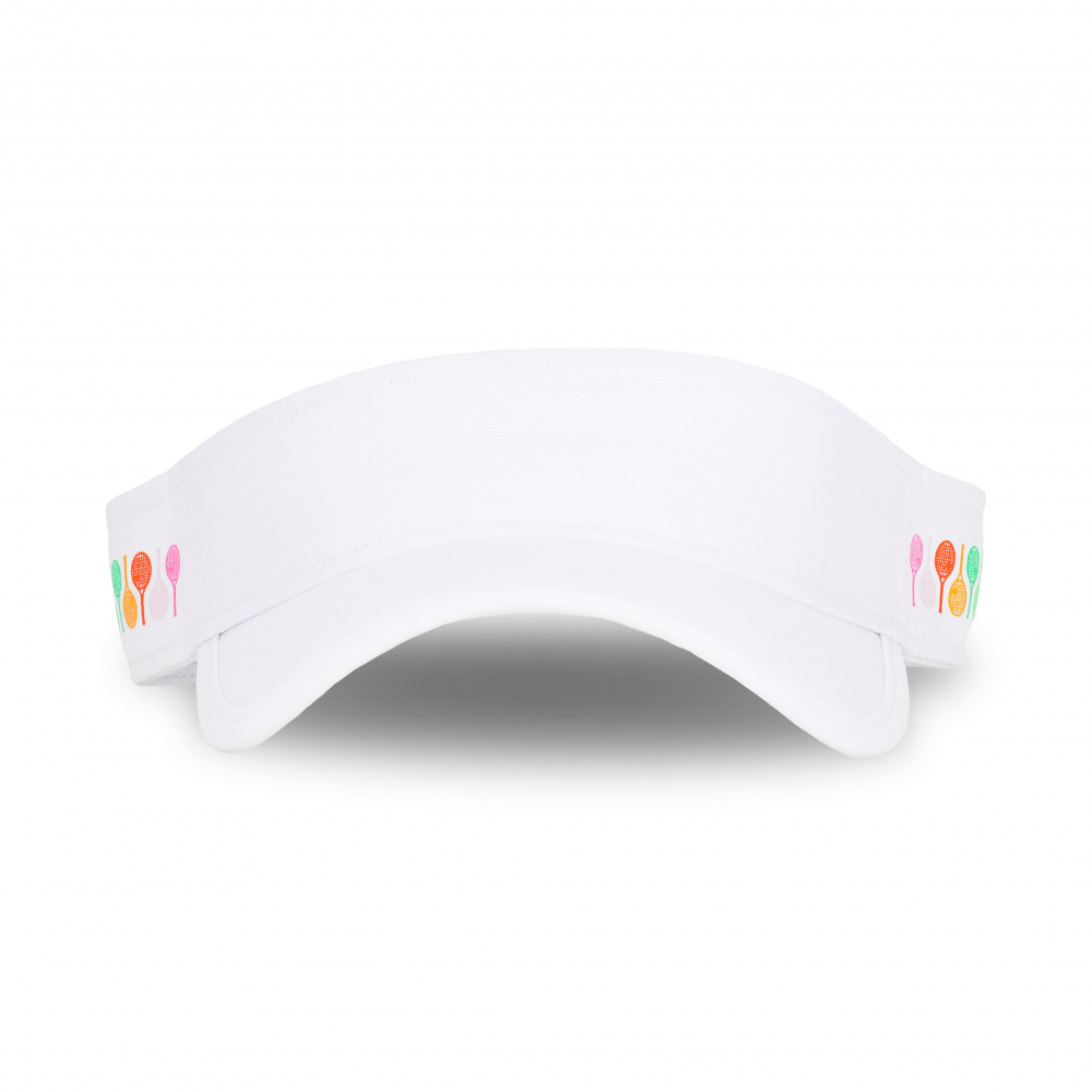 Ame & Lulu Head in the Game Visor (Rainbow Racquets) front