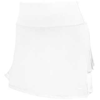 W2207-WW DUC Flirt-2 Women's Double-Pleat Tennis Skort (White/White)