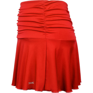 W2208-RD DUC Kourtney Women's Ruched / Flounce Tennis Skort (Red)