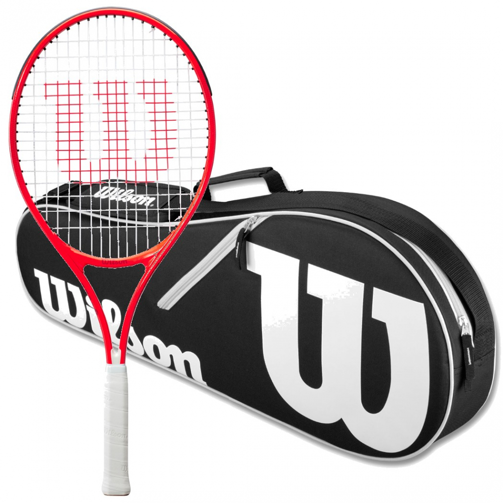 Wilson Tennis Racquet Full Cover Case Racket Protection Black Shoulder Straps