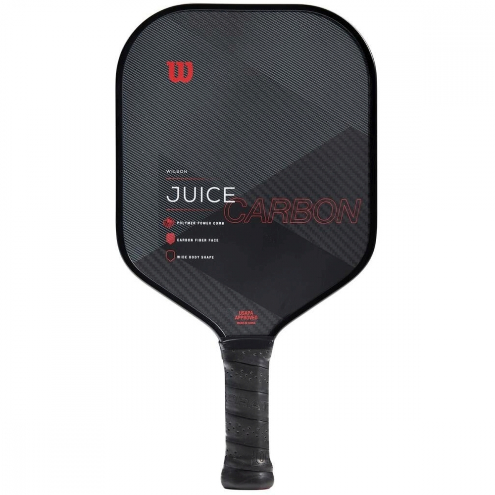 Wilson Juice Carbon Pickleball Paddle (Black/Red)