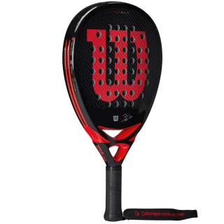 WR070811U Wilson Bela Junior Padel Racket (Black/Red)