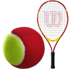 Wilson US Open Junior Tennis Racquet, Red Felt Tennis Balls -